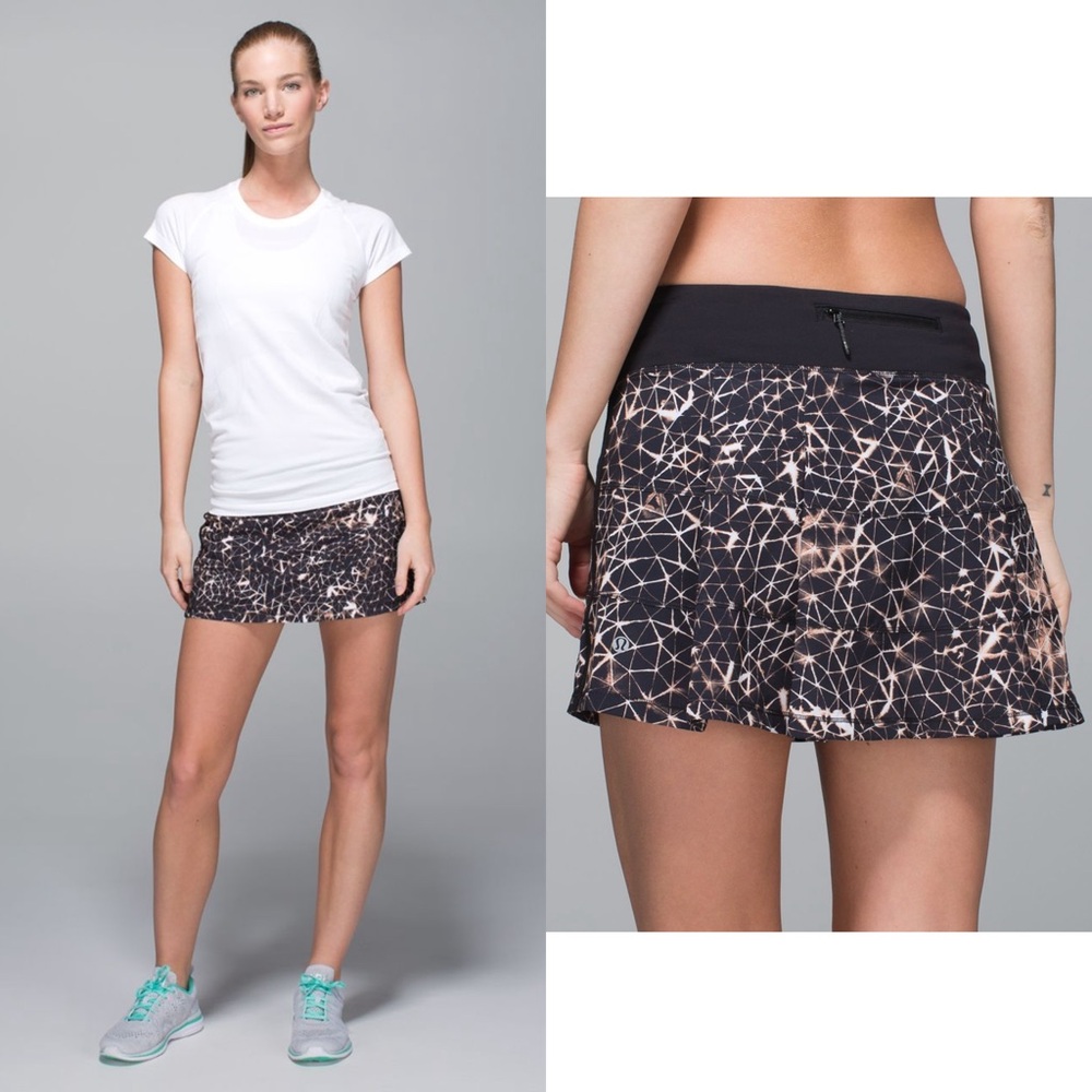 Lululemon Pace Rival Skirt Tall Sugar Crush Multi /‎ Black Size 10